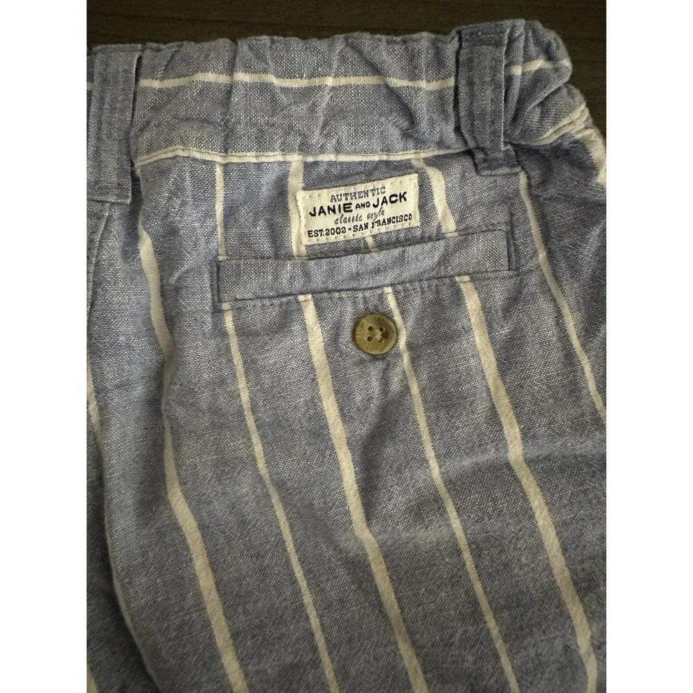 Janie and Jack Boys Size 4 Striped Shorts‎ Blue White Summer Casual Preppy